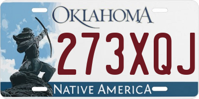OK license plate 273XQJ