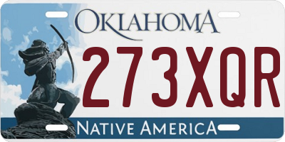 OK license plate 273XQR