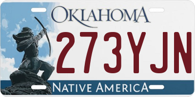 OK license plate 273YJN