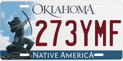 OK license plate 273YMF
