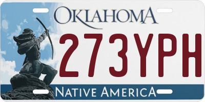 OK license plate 273YPH