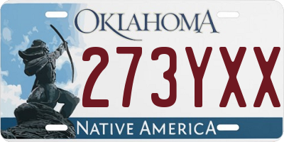OK license plate 273YXX