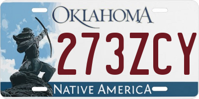 OK license plate 273ZCY