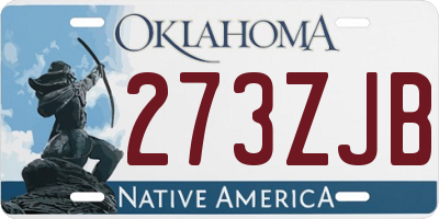 OK license plate 273ZJB