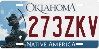 OK license plate 273ZKV