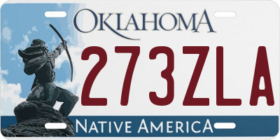 OK license plate 273ZLA