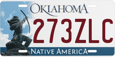 OK license plate 273ZLC