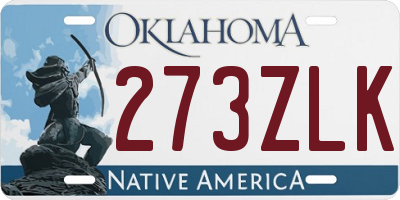 OK license plate 273ZLK