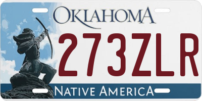 OK license plate 273ZLR