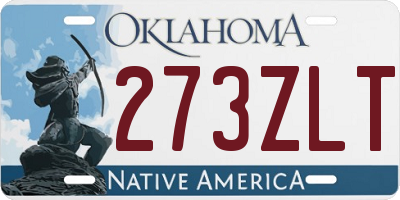 OK license plate 273ZLT