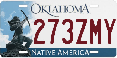 OK license plate 273ZMY