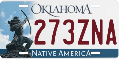 OK license plate 273ZNA