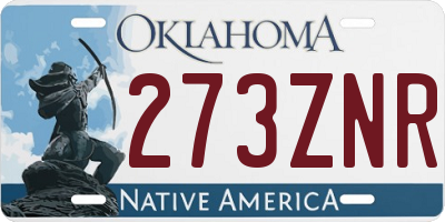 OK license plate 273ZNR