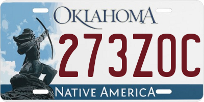 OK license plate 273ZOC