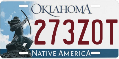 OK license plate 273ZOT