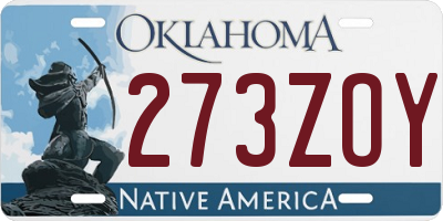 OK license plate 273ZOY