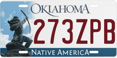 OK license plate 273ZPB