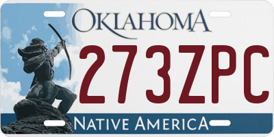 OK license plate 273ZPC