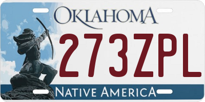 OK license plate 273ZPL