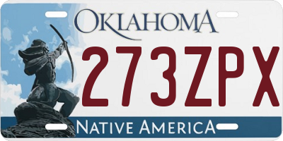 OK license plate 273ZPX