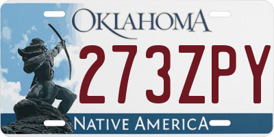 OK license plate 273ZPY