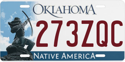 OK license plate 273ZQC