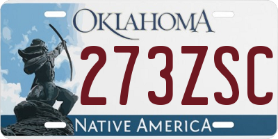 OK license plate 273ZSC