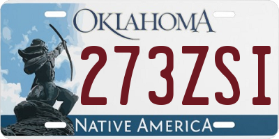 OK license plate 273ZSI