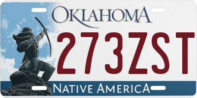 OK license plate 273ZST