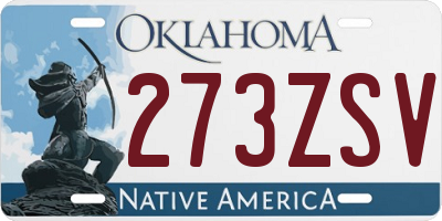 OK license plate 273ZSV