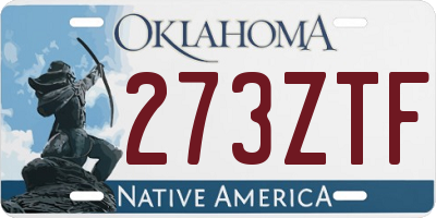 OK license plate 273ZTF