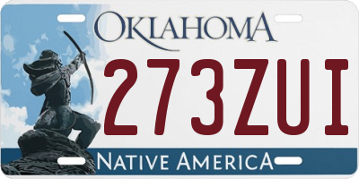 OK license plate 273ZUI