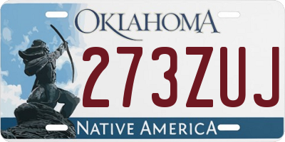 OK license plate 273ZUJ