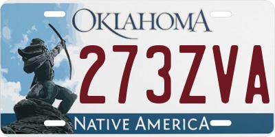 OK license plate 273ZVA