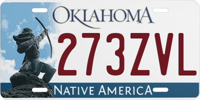 OK license plate 273ZVL