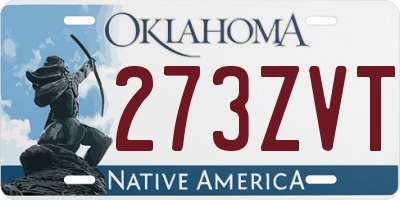 OK license plate 273ZVT