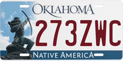 OK license plate 273ZWC