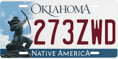 OK license plate 273ZWD