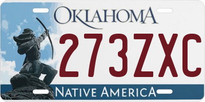 OK license plate 273ZXC