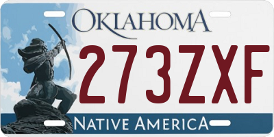 OK license plate 273ZXF