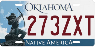 OK license plate 273ZXT