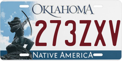 OK license plate 273ZXV