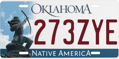 OK license plate 273ZYE