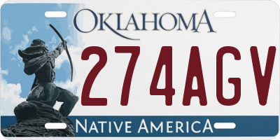 OK license plate 274AGV