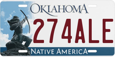 OK license plate 274ALE