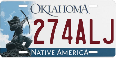OK license plate 274ALJ
