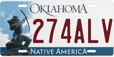 OK license plate 274ALV