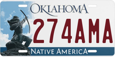 OK license plate 274AMA
