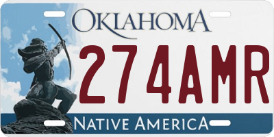 OK license plate 274AMR