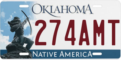 OK license plate 274AMT